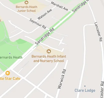 map for Bernards Heath Infant and Nursery School