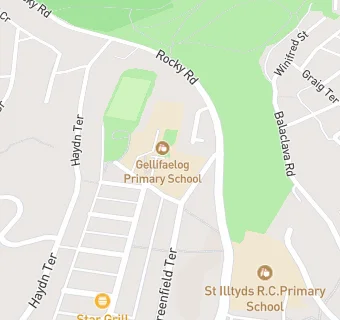 map for Gellifaelog Primary School