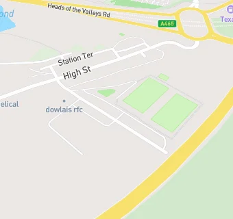 map for Dowlais Rugby Club