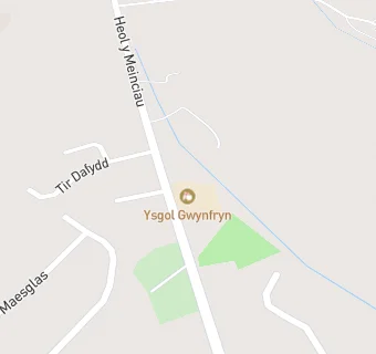 map for Gwynfryn CP School