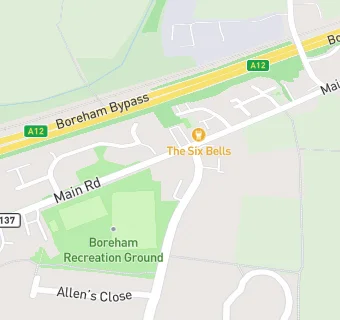 map for Boreham Village Hall