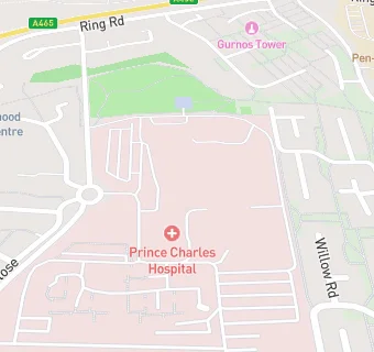 map for Prince Charles Hospital