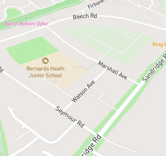 map for Bernards Heath Junior School