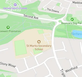 map for St Mark's West Essex Catholic School