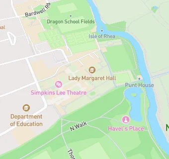 map for Lady Margaret Hall