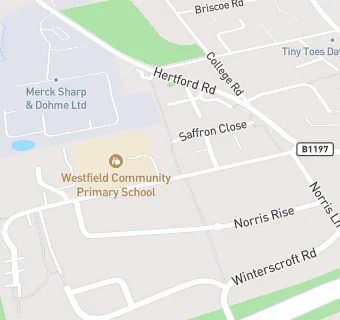 map for Westfield Pre-School