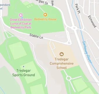 map for Tredegar Comprehensive School