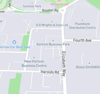 map for Harlow Service Station