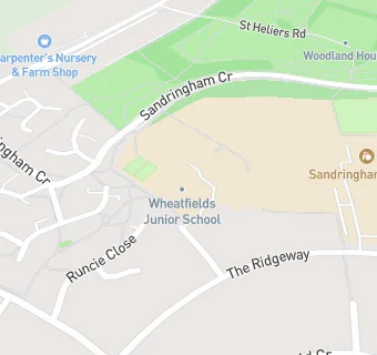 map for Wheatfields Junior Mixed School