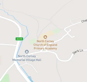 map for North Cerney Church of England Primary School