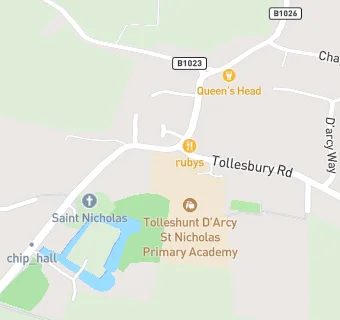 map for Tolleshunt D'Arcy St Nicholas CofE VA Primary School