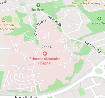 map for Princess Alexandra Hospital