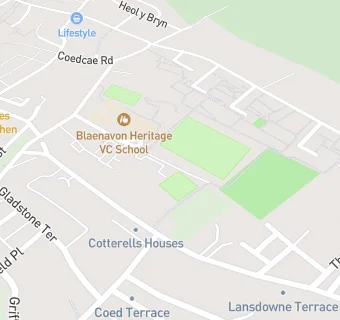 map for Blaenavon Bowls Club