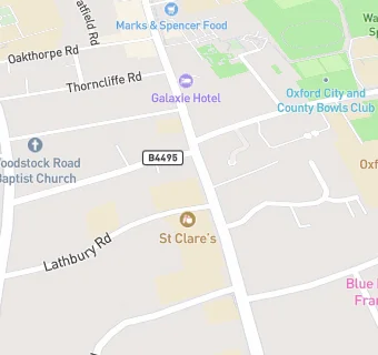 map for St Clare's Oxford