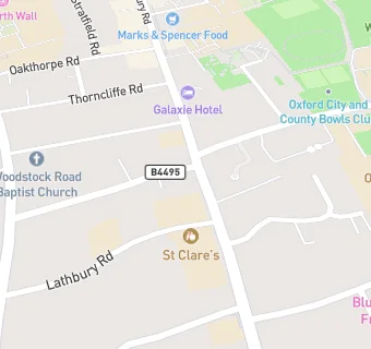 map for Oxford Bridge Club