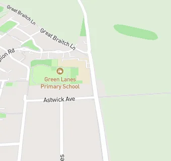 map for Green Lanes Primary School