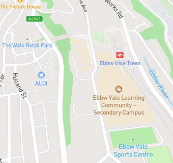 map for Ebbw Fawr Learning Community