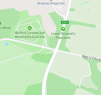 map for Campsite Shop - Burford Caravan And Motorhome Club