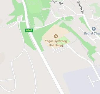 map for Ysgol Gymraeg Bro Helyg