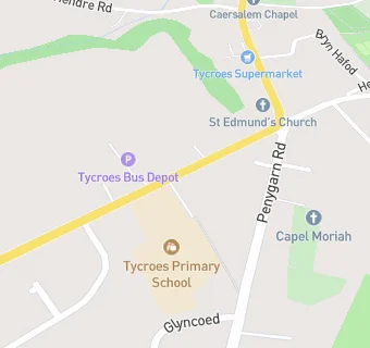 map for Ysgol Gynradd Tycroes