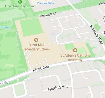 map for Burnt Mill Academy