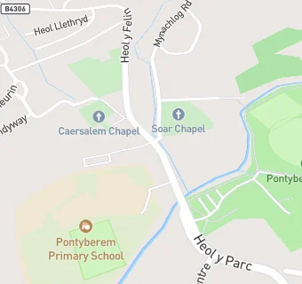 map for Cylch Meithrin Pontyberem