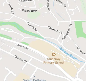 map for Glanhowy Primary School