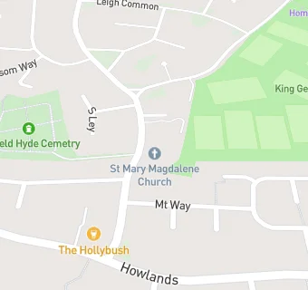 map for Hollybush Lane Surgery 