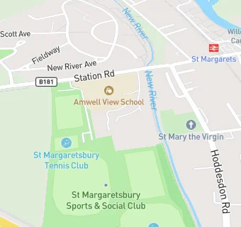 map for St Margaretsbury Sports And Social Club