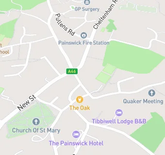 map for Painswick Bowling Club