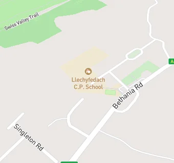 map for Llechyfedach C.P. School