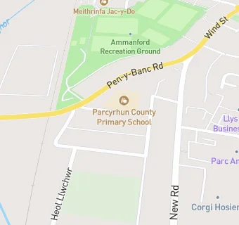 map for Ysgol Gynradd Parcyrhun