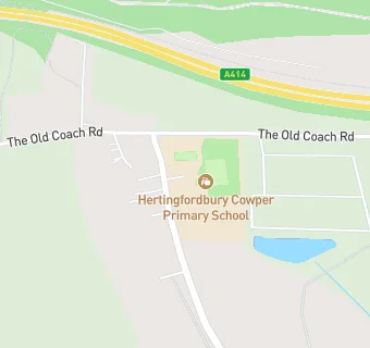 map for Hertingfordbury Cowper Primary School