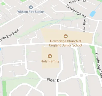 map for Holy Family Catholic Primary School, Witham