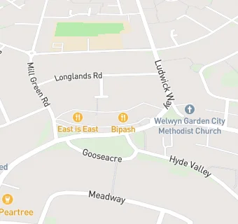 map for Woodhall Dental Practice