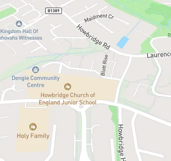 map for Howbridge Infant School