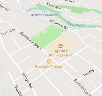 map for Glyncoed Primary School