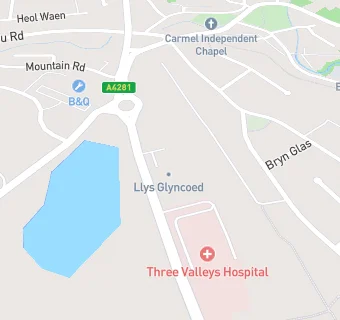 map for Llys Glyncoed Extra Care Scheme