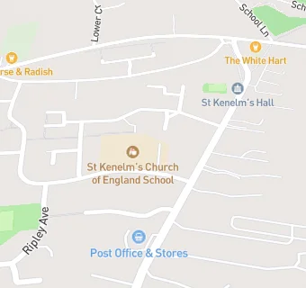 map for St Kenelm's Church of England (VC) School