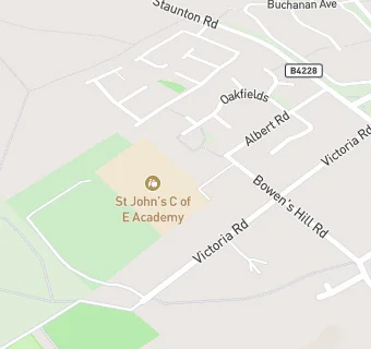 map for St John's C of E Academy