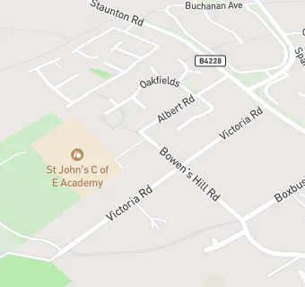 map for St John's C Of E Academy