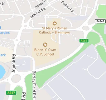 map for Blaen-Y-Cwm C.P. School