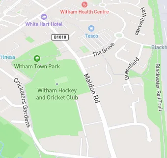 map for Witham Cricket Club