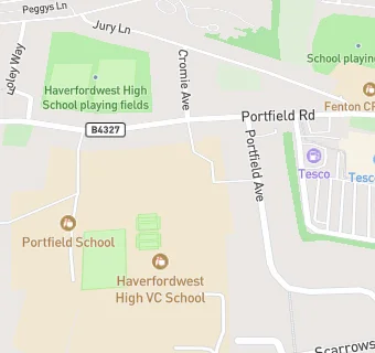 map for Haverfordwest High VC School