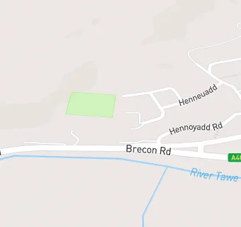 map for Abercrave Rugby Club