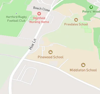 map for Pinewood School