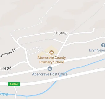 map for Abercrave C.P. School