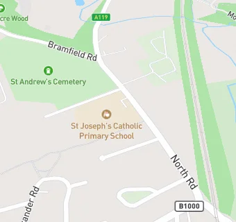 map for St Joseph's Catholic Primary School