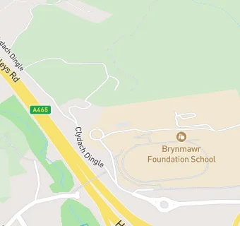 map for Brynmawr Foundation School