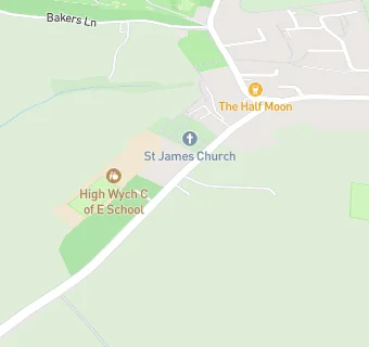 map for High Wych Church of England Primary School